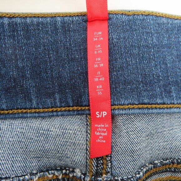 Spanx Womens Small Distressed Ankle Skinny Jeans 20203R Medium Blue Wash Denim - Picture 7 of 11